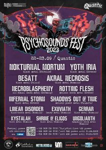 Psychosounds Fest 2023. La Quantic. thrashmetal.ro va fi Partener Media